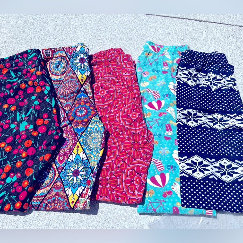 Bold Colorful Leggings with Intricate Patterns 2 Lularoe-wide band 3 Misc